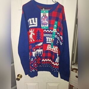 NEW NFL Sweater Mens Size X Large New York Giants Ugly Holiday Sweater FOCO